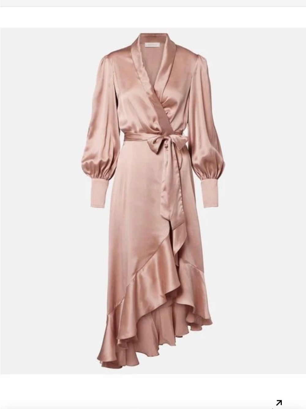 Zimmermann Silky Mauve Pink Wrap Dress worn once